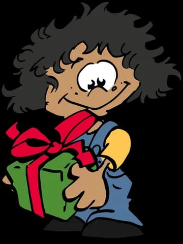 Ein gezeichnetes Geschenk, das für gemeinsam ermöglichte Themenpakete steht.