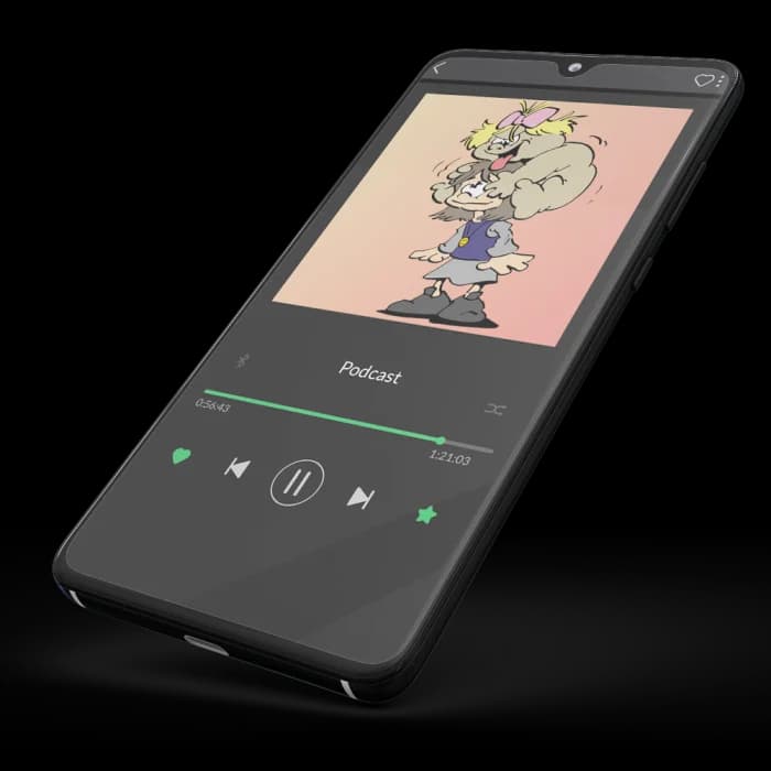 Smartphone mit dem Podcast zum Themenpaket Essstörungen.